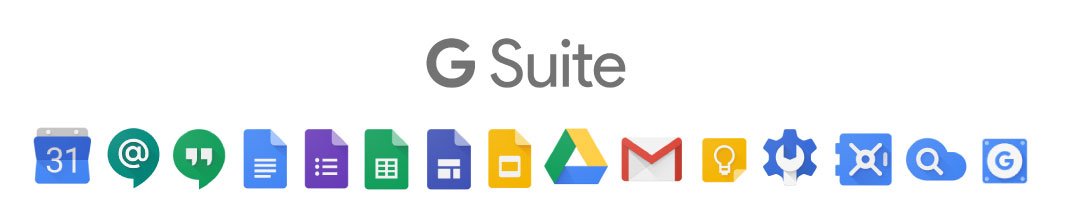 Imagen de las aplicaciones de G Suite, junto a Gmail para empresas