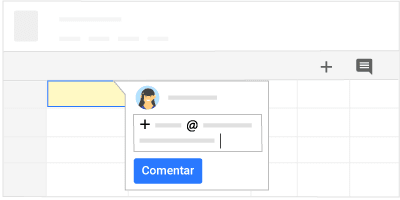Image of how to comment on Google Sheets