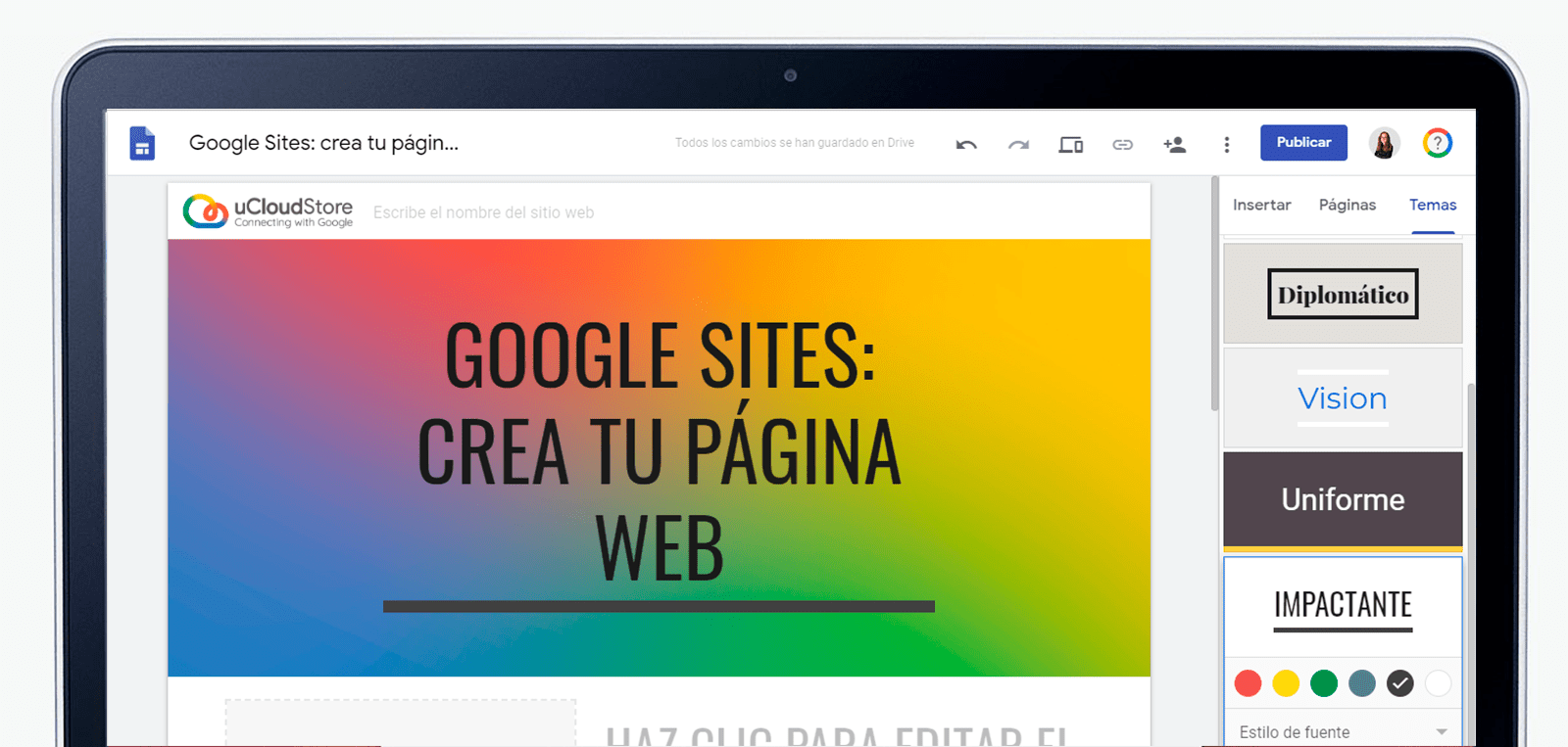Google Sites: crea tu página web en 10 minutos | uCloudStore